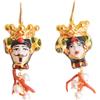Generic Orecchini ceramica di Caltagirone, Teste di Moro, perle, corallo del Mediterraneo e argento 925, orecchini siciliani