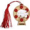 NonSoloFimo Applicazione Decorativa Artigianale in legno per Sacchetti Bomboniere Laurea con nappina rossa e gessetto con tocco e pergamena