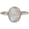 Generico Anello in argento sterling 925 con pietra di luna arcobaleno sfaccettata e pietra preziosa ovale naturale (US 9.5)