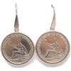 Generic Orecchini Pendenti in Argento 925 con 500 Lire in Argento serie Quadriga - Centenario