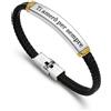 Handmade Generico Bracciale Unisex in Acciaio Inossidabile con Incisione Personalizzata - Targhetta Incidibile con Nome, Frase o Data - Idea Regalo Originale