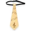 Il Cravattino.com ILCRAVATTINO.COM Cravatta Corta in Legno, Modello MUSIC, per Eventi Eleganti, Stile Audace e Glamour, 13 inserti colorati disponibili, elastico regolabile