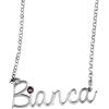 Moun Jewels Collana nome personalizzabile e zircone colorato