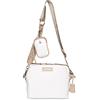 Steve Madden Crossbody Bag, Borsa a Tracolla Farren Nylon Dome Donna, Bianco Tan, Taglia Unica
