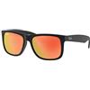 Ray-Ban RB4165 Justin Color Mix 622/6Q 51 Nuovi Occhiali da sole Unisex, Gomma nera, 51