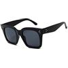 HPIRME Occhiali da sole quadrati grandi Occhiali da donna Occhiali da vista oversize Occhiali da sole Occhiali da sole Uomo, nero opaco, taglia unica