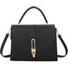 QUEEN HELENA Borsa Piccola a Mano Borsetta Rigida con Tracolla Rimovibile Elegante Donna M2003 (Nero)