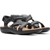 Clarks Sandali bassi da donna Laurieann Rena, Nero Combi, 6.5 UK Wide