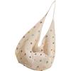 NVOQILIN Borsa da spiaggia colorata per le donne borsa a tracolla estetica ascella borsa alla moda uncinetto ascella borsa quotidiana donna borsa moda uncinetto spalla spiaggia colorata, bianco, One