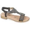 Valleverde Sandalo donna nero 55403 Sandali Aperti Estivi Sandali Aperti con Tacco a blocchetto altezza 2.5 cm (Nero, Sistema Taglie Calzature EU, Adulto, Numero, Media, 39)