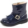 TWINSET E1438 Stivaletto Bimba Blu Twin-Set Simona BARBIERI Patent Biker Boot Kid Girl [25]