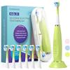 FUMEIKANG Spazzolino elettrico per bambini sonico ricaricabile spazzolino da denti regalo per ragazzi e ragazze Smart Timer Power Toothbrush - 3 4 5 6 7 8 9 10 11 12 (verde)