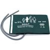 skmeditec Bracciale NIBP universale per adulti, bracciale di ricambio per pressione arteriosa in nylon riutilizzabile a doppio tubo da 25-35 cm, senza connettore
