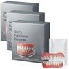 Generico Dentiere funzionali comode, set di protesi in silicone modellante multifunzionale, set di protesi morbide e confortevoli, superiori e inferiori per uomini e donne (3 Pcs)
