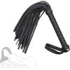 CSCLI 1pcs nero PU frusta in pelle per mascherata e partito