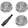 distincty HQ9 Testine di ricambio per Philips Norelco 8151XL, 8150XL, 8140XL, 9190XL, 9170XL, 9170XLCC, 9160XL, 8170XL, 8160XL, 8160XL - argento, rotanti, cura degli uomini