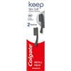 Colgate Keep Slim Soft Carbon Toothbrush Refill 2 Replaceable Heads I Soft Charcoal Bristles I Metal Handle | Remove Food and Plaque Along The Gum Line