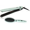 Gruppo creativita MY GIFT kit piastra per capelli professionale e spazzola candy blue