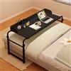 GWWBD Letto Regolabile E Portatile，tavolino Da Letto Con Ruote Tavolo Servitore Regolabile Tavolo Servitore Per Letto Tavolo Servitore(Color:Nero+)