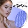 GDWD Lampada abbronzante Solarium per la casa, 250 LED 460 NM, luce abbronzante portatile per viso e corpo, luce solare rotonda con supporto pieghevole e gancio sospeso (argento)