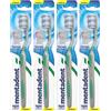 Mentadent 4x Mentadent Tecnic Clean Spazzolino con Setole Medie e Pulisci Lingua - 4 Spazzolini