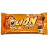 CAIYA Lion Peanut Barretta al Cioccolato con Arachidi e Caramello, Confezione da 5 Barrette 155g