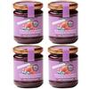 ZeroCal - Dalia Dalia Gourmet - Composta con 85 % di Frutta | Senza aggiunta di zuccheri con ERITRITOLO - STEVIA | Prodotto artigianale italiano | 4 pezzi da 220 g (Frutti di Bosco)