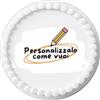 Generico Cialda per Torta Personalizzabile ostia Decorazione per Torte ostie tonda o quadrata nome e età idea decorazione fai da te per compleanno bambina torte imamgine logo