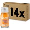 Kloster Kitchen zenzero biologico per bambini 1SHOT 14 x 30 ml con veri pezzi di zenzero I zenzero vegano in bottiglia di vetro da asporto I fruttato-morbido senza additivi e con dolcezza naturale