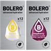 Generico SET 24 BOLERO bustine da 3 grammi 12 ice tea lemon limone + 12 Raspberry Lampone Preparato istantaneo per Bevande con Stevia e Vitamina C e Senza Zucchero