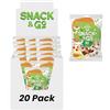 Alfano dal 1940 Mix Focus Snack & Go 20 Pacchetti Monoporzione da 25g Frutta Secca Anacardi Naturali, Cocco smile Disidratato, Cranberry Disidratato e Mandorle Sgusciate