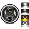 URAGER Moto Faro 1 pezzo Accessori Moto 7 Pollici Faro Led Nero Per Ducati Per Monster 1000 600 1993-2003 2004 2005 2006 2007 2008 Faro Anteriore(C)