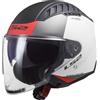LS2, Casco Moto Jet COPTER II URBANE Matt White Red, L