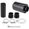 Qiilu Filtro Sportivo Universale da 3 Pollici per Auto, con Calotta in Fibra di Carbonio e Design Airbox Integrato, Compatibile 159 Modelli 4-Tuning