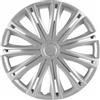 RAU 560.11 Copri Cerchio , Coprimozzo Spark (Adatto a tutti gli standard) 15 pollici , per ruote in acciaio, col. Argento, 4 pezzi