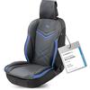 Walser Coprisedile per auto, universale cuscinetto protettivo in nero-blu, protezione del sedile per auto e camion in look racing