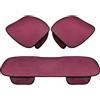 Rebeca Shop - Coprisedile Seduta 3 pezzi Universale Auto Rosso | Protezione Seduta Sedile 2 Anteriore e 1 Posteriore | Protector Comfort Automotive Cuscino Traspirante Interni