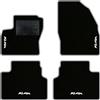 QUEMAR Tappetini Auto compatibili con Ford Kuga I 2008-2012 / Kit Tappeti in Moquette e Gomma su Misura (Set 2 Anteriori + 2 Posteriori) / Ricami e Colori Personalizzati (4 Ricami, Bordo Perla)