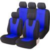 LiYaBaiHuo 9 Pezzi Auto Set Coprisedili per Dacia Sandero Stepway 3.Gen 2.Gen 2012-2025, Fodere Anteriori E Posteriori Copri Sedili Impermeabili Protezione Accessori,D/Black Blue