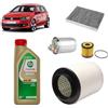 OP Kit tagliando 4 filtri + 5L olio Edge 5W30 LL per Volkswagen Polo 6R 6C 1.2 TDI