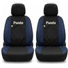 Auto Accessori Lupex Coprisedili Compatibili per Panda Terza serie (2012 al 2022), Set Sedili Anteriori in Tessuto, Protezione Sedili, Facili da Installare, Made in Italy (Nero - Blu Scuro)