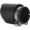 Akozon Tubo di Scarico in Fibra di Bon 80mm Ingresso 101mm Uscita Coda Gola Staight Sided Punta Opaca Fit Carbonio Staight Lato per CX5 CX4 Mazda(Tutto nero opaco)