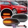 Ayikeiy Dinamico Led indicatore laterale ripetitore parafango anteriore luce marcatore sequenziale fumé lente indicatore di direzione ambra luce compatibile con alfa romeo 147 GT 937 MiTo 955