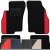 moto-MOLTICO Tappetini Auto Set di Tappeti in Moquette su Misura - Accattivante Disegno - per Fiat Idea 2004-2012 - Rosso