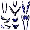 Resin Bike Kit Adesivi Scooter Compatibile con Yamaha Tmax 560 T-Max 2022-2024 Icon Blue. Protezioni Grip Pedana e Tunnel Centrale Antigraffio e Antiurto. Adesivi Resinati 3D Made in Italy