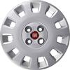 Rixto Kit di 4 copricerchi adattabili - per FIAT IDEA (LOGO ROSSO) - diametro 14 - non originali