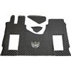 EVELTRUCK Set di tappetini per auto per cabina conducente camion compatibile con Mercedes Actros MP4 MP5 MP6 (filo nero, filo beige, sedile passeggero ammortizzato)