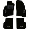 QUEMAR Tappetini Auto compatibili con Alfa Romeo Mito dal 2008 / Kit Tappeti in Moquette e Gomma su Misura (Set 2 Anteriori + 2 Posteriori) / Ricami e Colori Personalizzati (Bordo Nero, 4 Ricami)