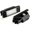 Car Passion Kit luci led targa compatibile con Citroen Peugeot posteriori canbus NO ERRORE 18 SMD 6000K luce bianco ghiaccio placchetta lampada ricambio (Peugeot - Citroen)