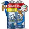 Clima Set ClimaSet - Gas di ricarica per climatizzatore 3 in 1 r134a, olio, sigillante per perdite XL e gas R134a e tubo flessibile - Kit Ricarica Gas AC - Kit Ricarica Climatizzatore Auto - 470 g